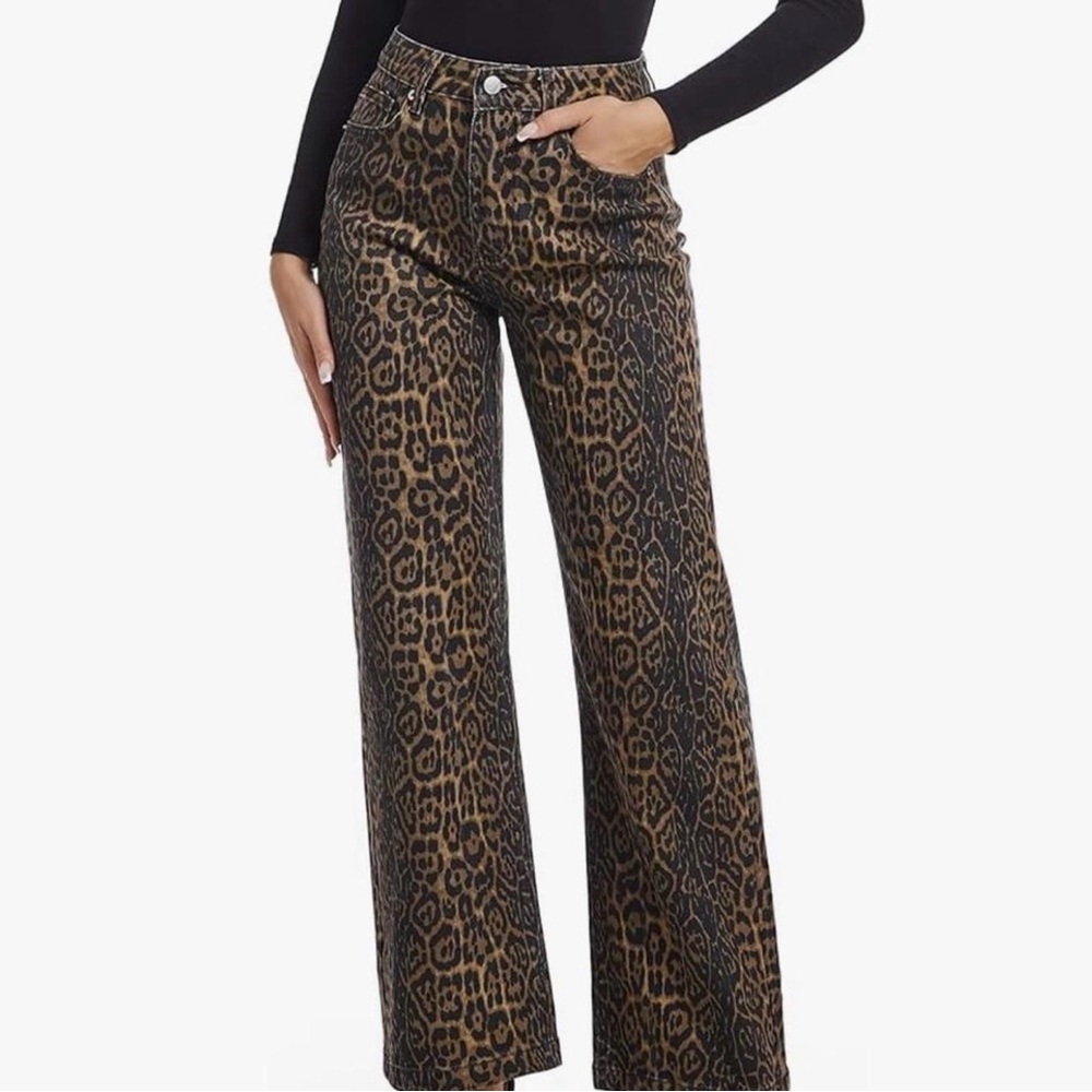 Windsor Leopard Print Flare Jeans